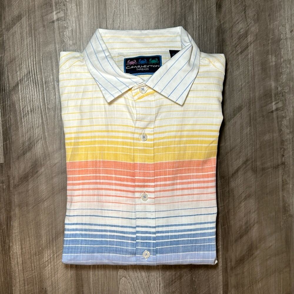 Charleston Threads Sunset Long Sleeve Button Down - Large